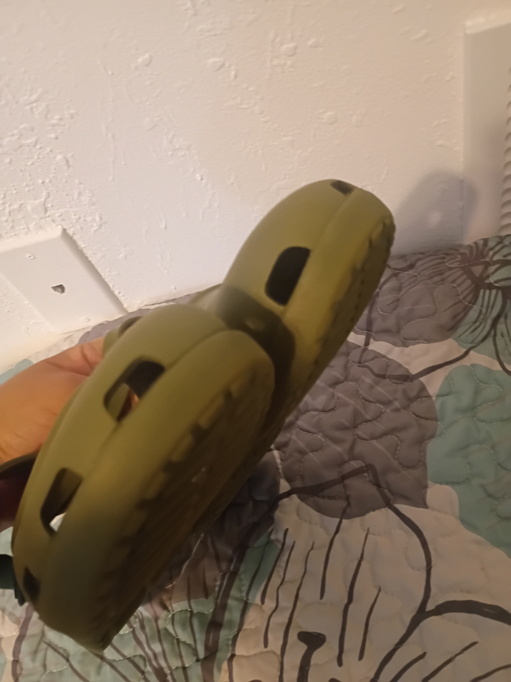 Olive Green Slip-On Clog Shoes - Picture 10 of 11